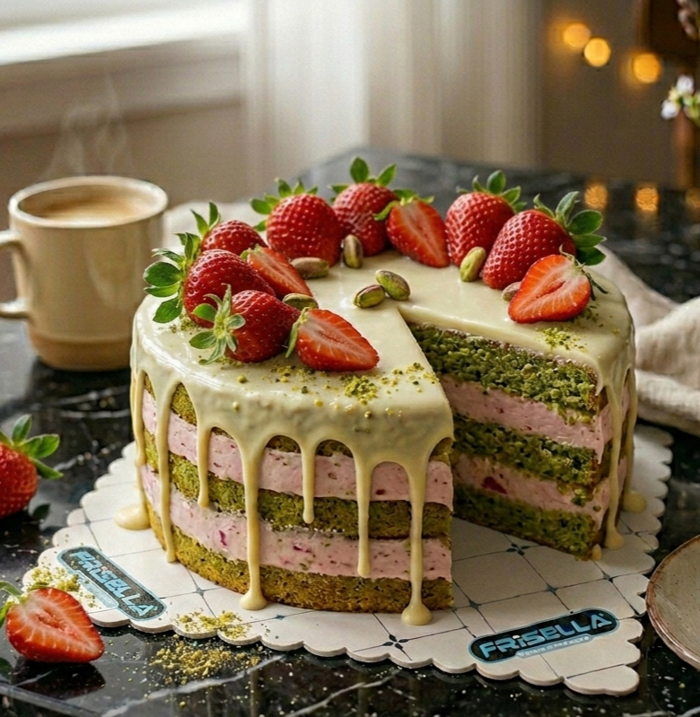 Çilekli Fıstıklı