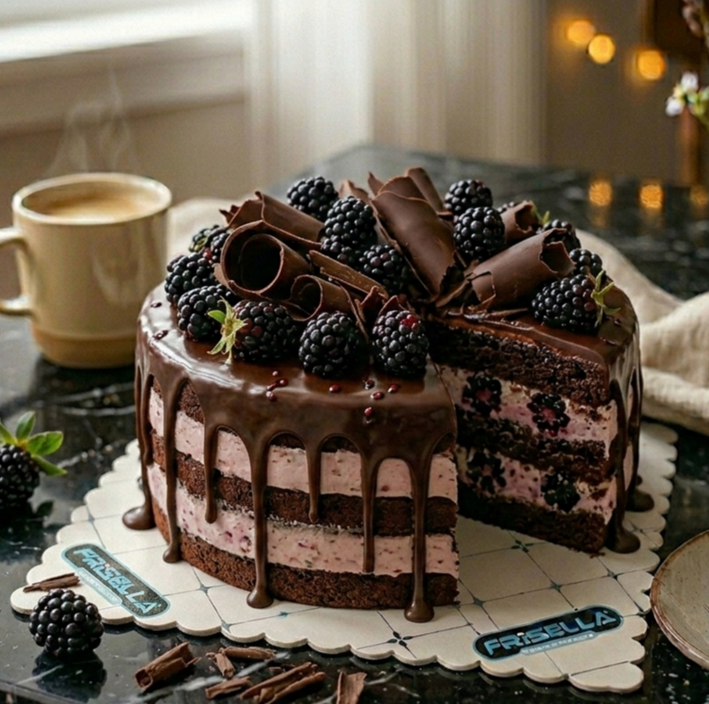 Böğürtlenli Çikolatalı